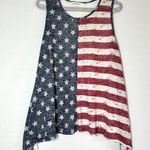Cloud Chaser Red White Blue Flag Sleeveless Tank Top XL Sheer Flowy Lightweight Photo 0