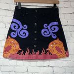 Disney Aladdin Cropped Magic Carpet Black Denim Mini XS Photo 2