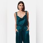 Cami NYC  Silk lace tank top joggers pants trousers pine emerald elsie set Photo 11