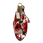 Coach  Poppy Red Poppies on White Sateen Satchel Bag w Exterior Zip Pocket Photo 5