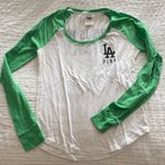 Victoria's Secret Pink Tshirt Dodgers Baseball Lucky Shirt Photo 2