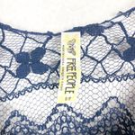Free People  Easy Breezy Jersey Lace Back Tee Smal Navy Blue Long Sleeve Photo 4