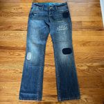Armani Exchange EUC  Bootcut Jeans Women‎ 4 Distressed Streetwear Floral Y2K Photo 7