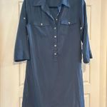Navy Sloane Lightweight Cloth Dress Photo 1