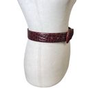 VTG Genuine Caiman Leather Waist Belt Made in Italy Croc Cognac Brown Sz 30 (S) Photo 6