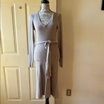 Siren Lily  Taupe Long Sleeve Dress Photo 1