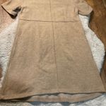 ZARA Sweater Dress Size Small Tan Short Sleeve Inverted Seams Womens Photo 6