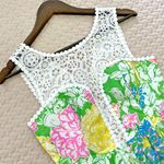 Lilly Pulitzer NWOT Raegan Hibiscus Stroll Print Lace Inset Fit & Flare Dress Photo 4