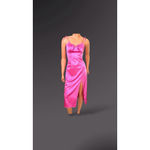 H&M Y2K Milkmaid Babydoll Midi Slip Dress Sz. S Pink Fairy Satin Coquette Dainty Photo 2