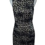 Carlisle  Sheath Dress Metallic Leopard Black Size 2 Photo 0
