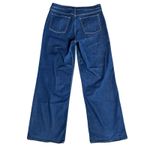 Old Navy  Womens High Rise Wow Wide Leg Dark Wash Stretch Denim Jeans 14 Long Photo 3