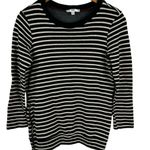 Drew Striped Black White Side Zipper Pullover Jumper Sweater Size Medium Photo 10