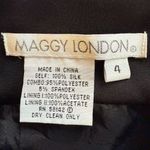 Maggy London Cream and Black Midi Dress Photo 5