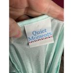 satin nightgown floral quilted collar aqua pink collar Blue Photo 9