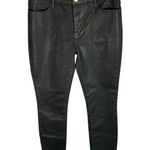 Frame  Le High Skinny Coated Black Jeans Size 28 Noir Coated High Rise Skinny Fit Photo 0