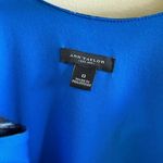 Ann Taylor ANN‎ TAYLOR PLEATED SLEEVELESS DRESS HIGH LOW DRESS MIDI BLUE WOMENS SIZE 0 Photo 3