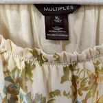Multiples Tunic Top Womens XL Multicolor Floral Tiered Lagenlook Sheer Blouse Photo 6