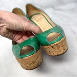 Christian Louboutin  Une Plume 140 Patent Leather Cork Platform Wedge Pump Heels Photo 4