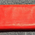 Fossil  Bright Red Leather Clutch Photo 0
