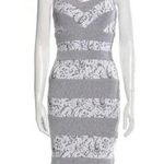 Alberto Makali NWOT White Black Bridal Wedding Bodycon Mini Dress Woman’s Size M Photo 0