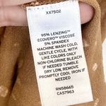 BP NWT Tan Polka Dot Long Sleeve V-Neck Sustainable Dress - Size: M Photo 4