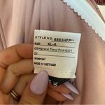 After Six  Ruffle Strap Pleated Metallic Dress‎ Harvest Floral XL Photo 5