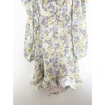 ASTR The Label Anastasia Cutout Mini Dress Small Ivory Lilac Floral Cottagecore Blue Photo 12