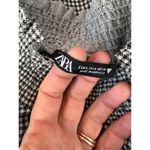 ZARA High Neck Short Sleeve Ruffled Hem Mini Dress Photo 3