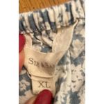 Sim & Sam  Cottagecore‎ Cinched Waist Puff Sleeve Milkmaid Top Blue Floral XL Photo 2