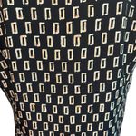 Koret Dress SZ 12 Geometrical Aztec Knee Length Short Sleeve Brown Cream Prep Photo 5