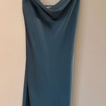 J. ING Steel Blue Satin Midi Dress Photo 0