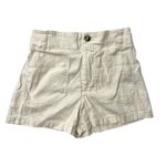 Anthropologie  Linen Blend Patch Pocket Lightweight Shorts Ivory White size 27 Photo 0