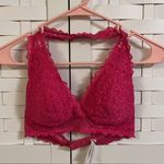 Auden Hot Pink Lace Halter Bralette Pads Included No flaws Photo 0