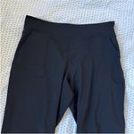 Zella Black Track Pants with Elastic Waistband and Tapered Leg Photo 1
