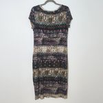 Cato Short Sleeve Boho Multicolor Print Midi Dress Size Large Boho Midi Dress Photo 4