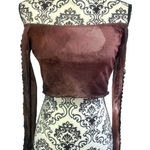 Pretty Little Thing Brown Off-Shoulder Long Sleeve Blouse Photo 0