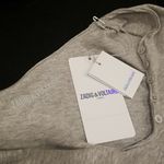 Zadig & Voltaire 💕💕 Tunisien Skull Long Sleeve T-Shirt - Gris Chine Gray M NWT Photo 9