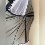 Vintage Seductivewear by Cinema Etoile Black Ruffle Sheer Robe, XL Pink Photo 4