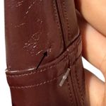 Spanx  Faux Patent Leather Leggings Large Burgundy‎ Ruby Photo 12