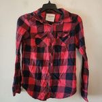 Arizona Jeans  co red and black plaid long sleeve shirt Size xs Photo 0