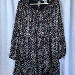 Sabrina Lauren size large black multicolored babydoll dress Photo 0