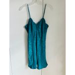 Victoria's Secret VTG 90s Victoria’s Secret Chemise Slip Dress Turquoise Satin SZ M Photo 1