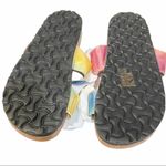 Womens Size 7 Iridescent Rainbow Double Bow Cork Slide Sandal Photo 4