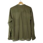 PJK Patterson J. Kincaid Hunter Green Chiffon Long Sleeve Button Down XS Photo 1