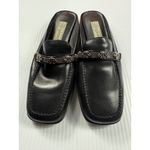 Brighton  Leather Mules Slides Loafers Ornament Detail Black‎ Size 6M Photo 1
