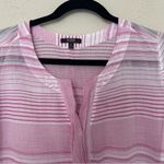 NYDJ Regatta Stripe Split Neck 3/4 Sleeves Cotton Tunic Size Small Photo 2