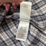 Lucky Brand  Blue Plaid Short Sleeve Button Down Shirt Size L Photo 3