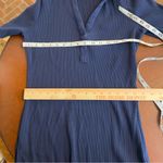 Boden Ribbed Jersey Midi Shirt Dress in navy blue size 12 work office career Photo 6