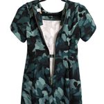 Calvin Klein NWT Green Camo Print Short Sleeve Knee Length Dress Pencil Size 8P Photo 6