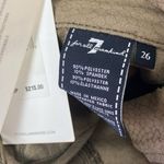 7 For All Mankind 7FAMK Brown Faux Suede Print Skinny Pants NEW 26 Photo 4